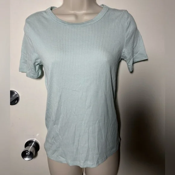 Lucky Brand Soft Mint Ribbed Tee - Picture 2 of 5